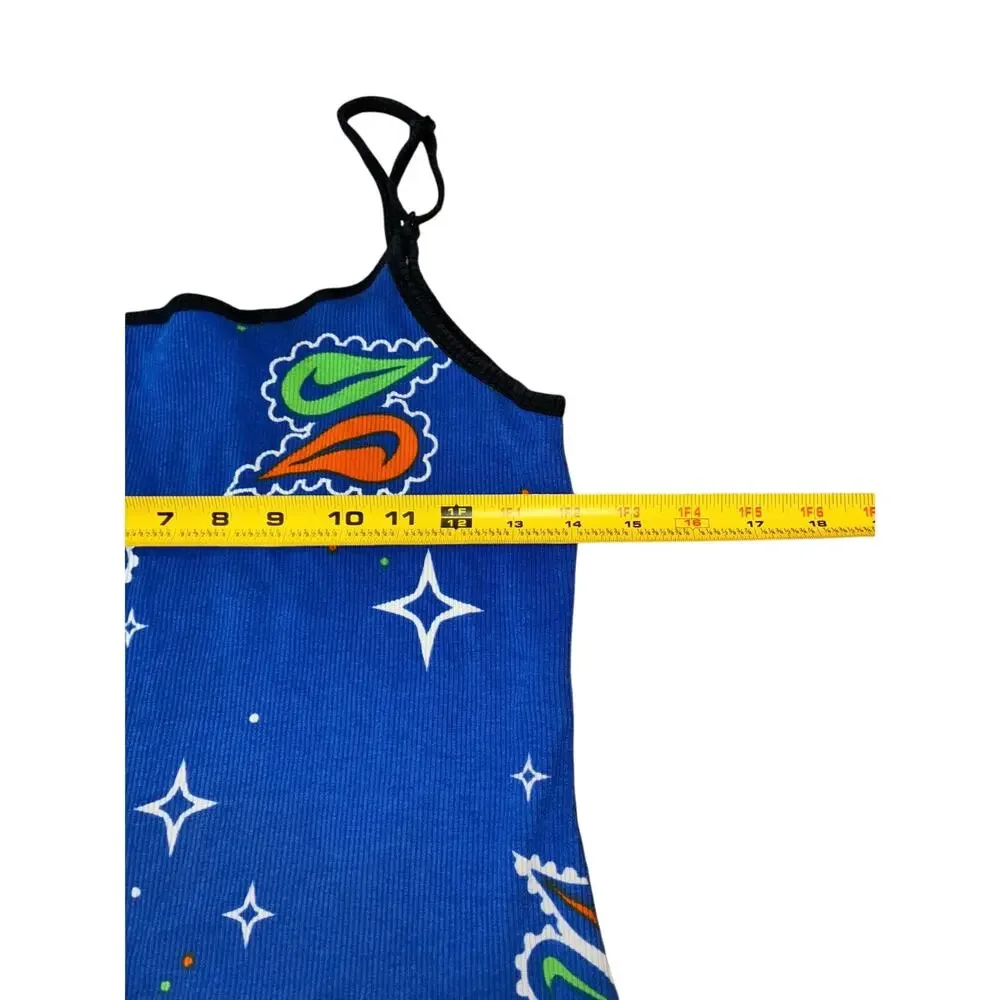 NIKE Ribbed Bodycon tank dress swoosh all over print size‎ medium